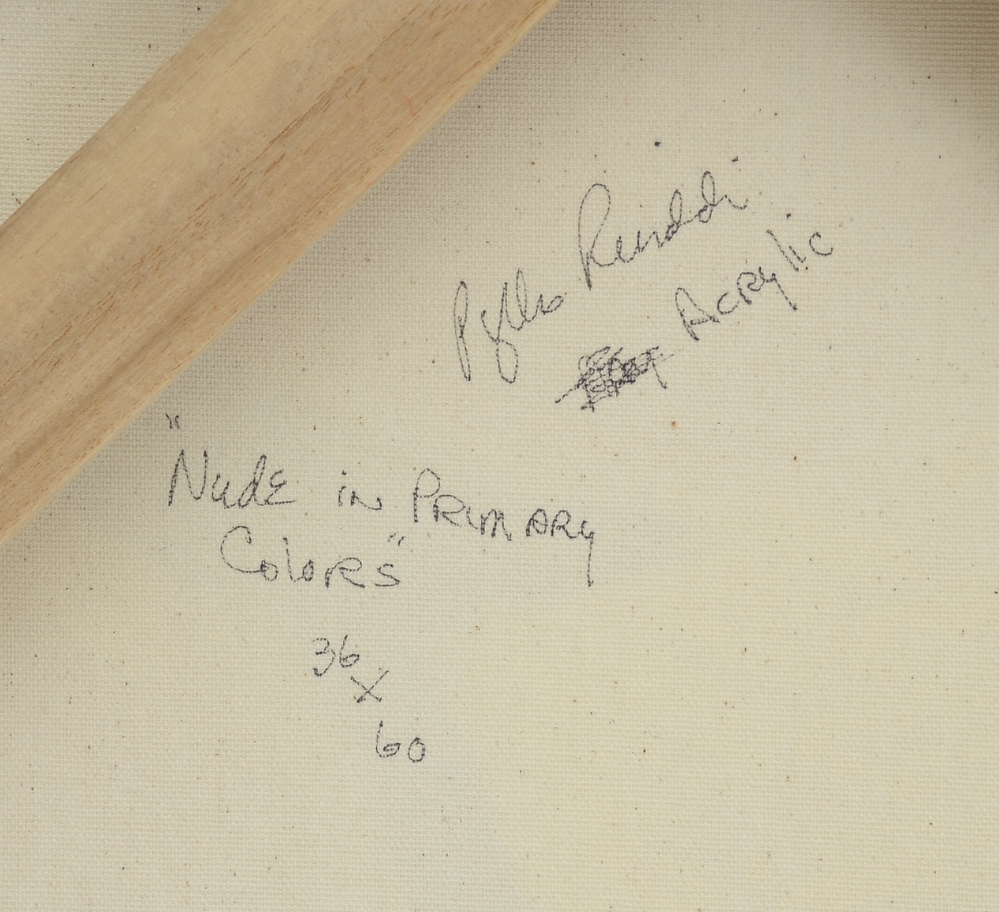 Phyllis Rinaldi Original Large-Scale Acrylic on Canvas "Nude in Primary Colors"