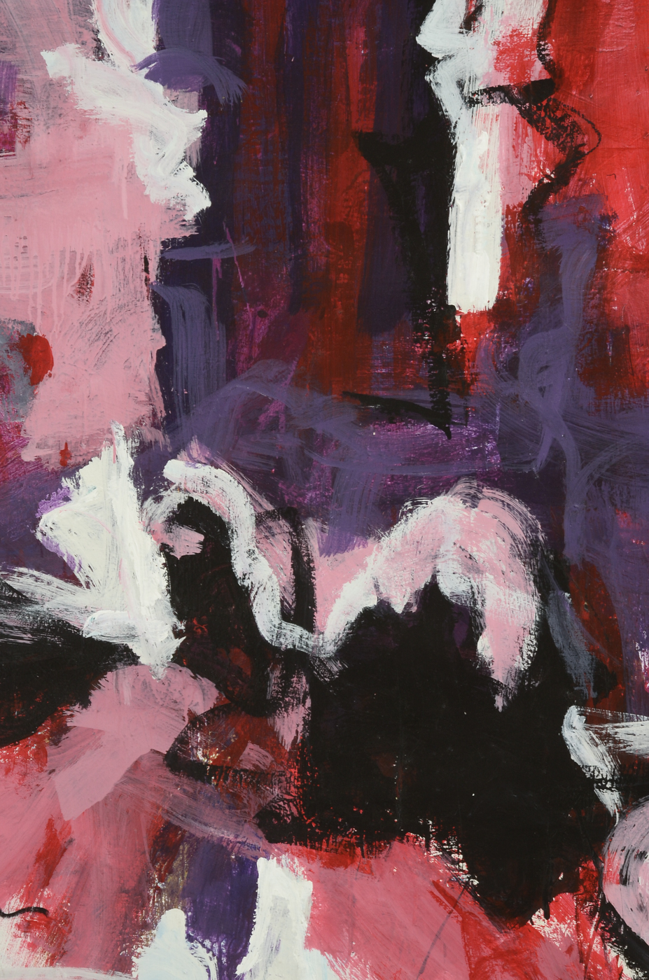 Robbie Kemper Original Large-Scale Acrylic on Unstretched Canvas "Big Pink Drip"