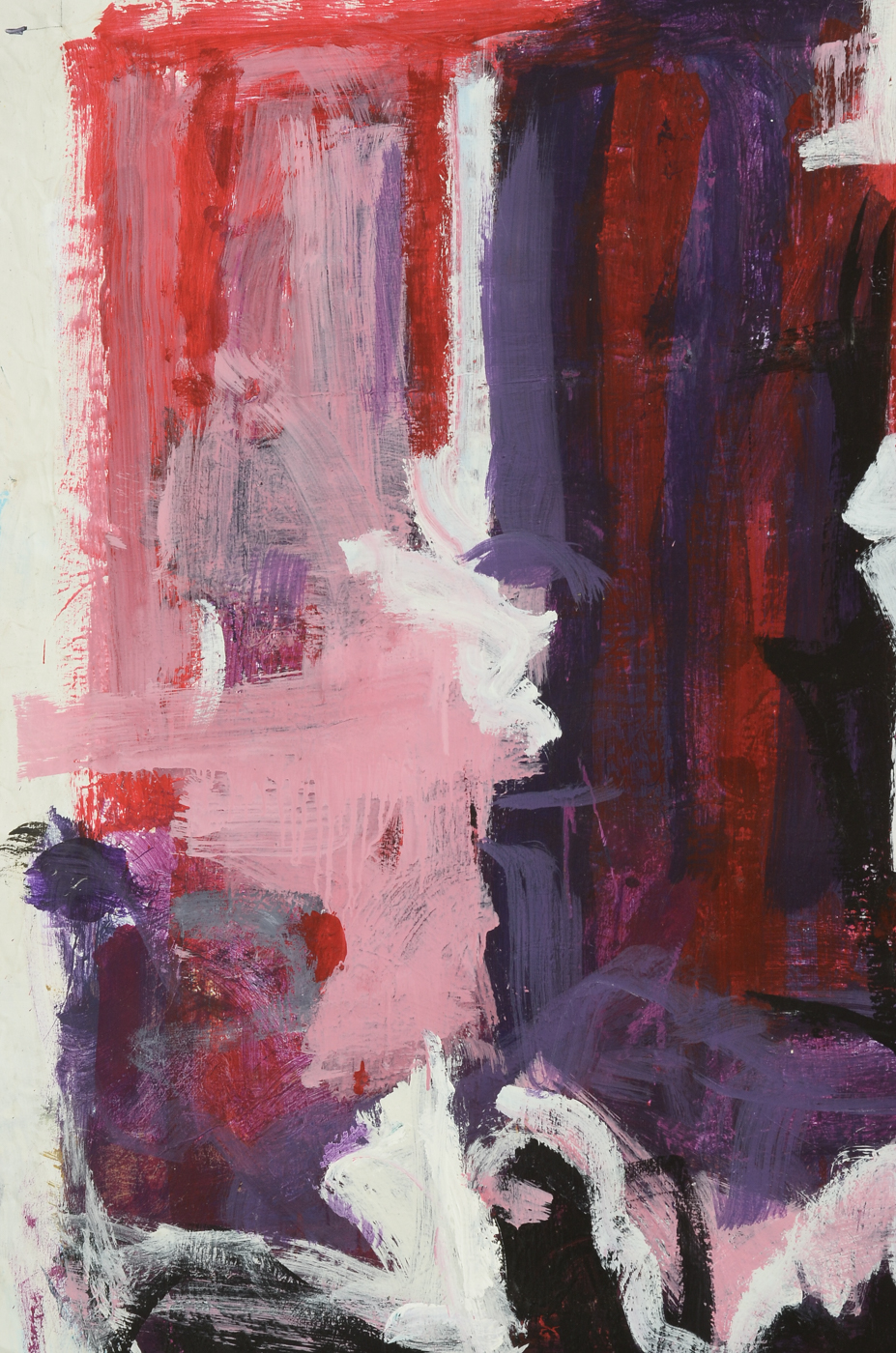 Robbie Kemper Original Large-Scale Acrylic on Unstretched Canvas "Big Pink Drip"