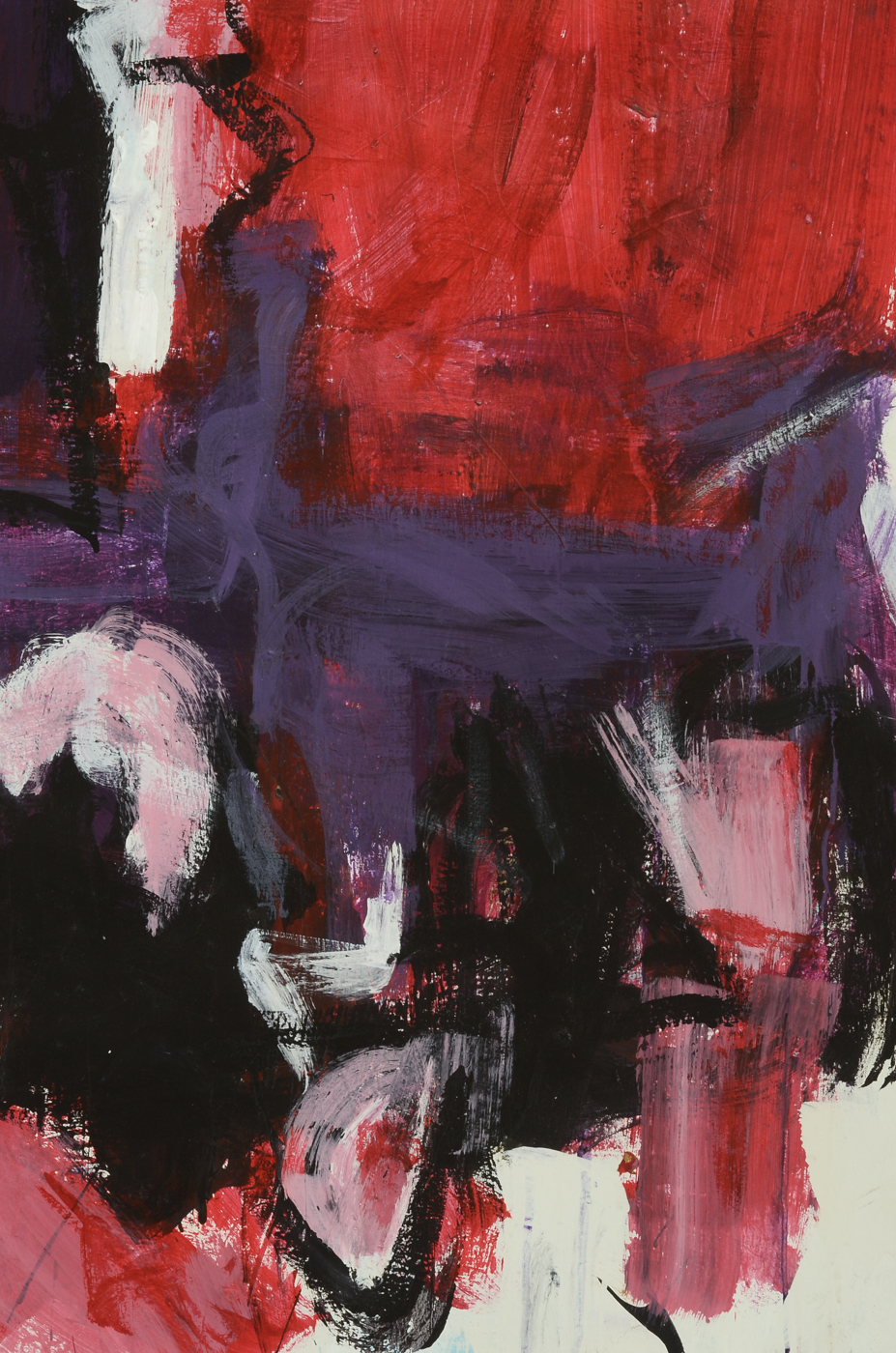 Robbie Kemper Original Large-Scale Acrylic on Unstretched Canvas "Big Pink Drip"