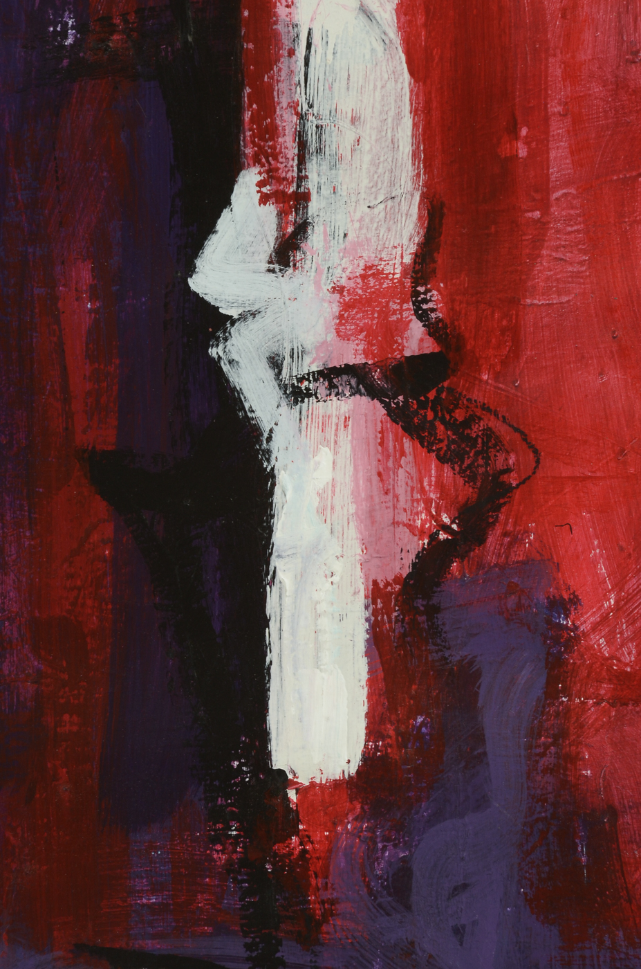 Robbie Kemper Original Large-Scale Acrylic on Unstretched Canvas "Big Pink Drip"