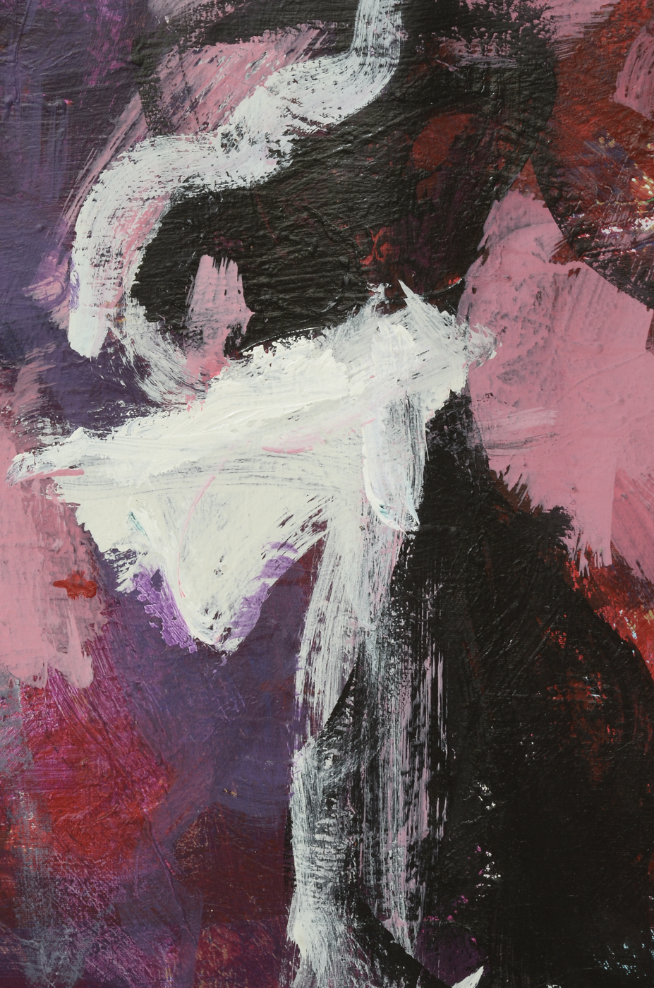 Robbie Kemper Original Large-Scale Acrylic on Unstretched Canvas "Big Pink Drip"