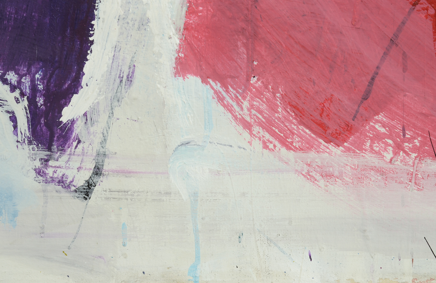 Robbie Kemper Original Large-Scale Acrylic on Unstretched Canvas "Big Pink Drip"