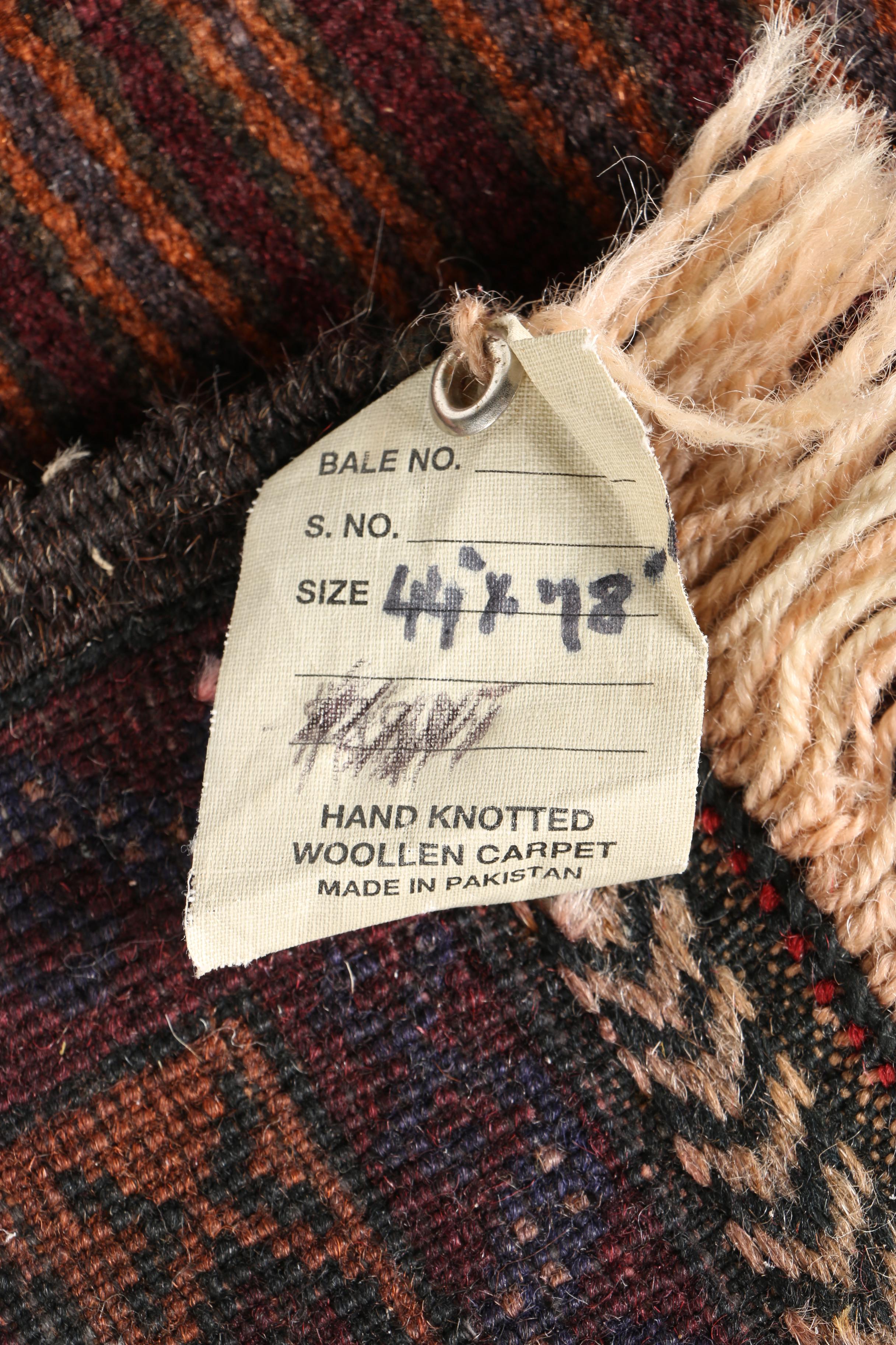 Hand-Knotted Pakistani Wool Area Rug