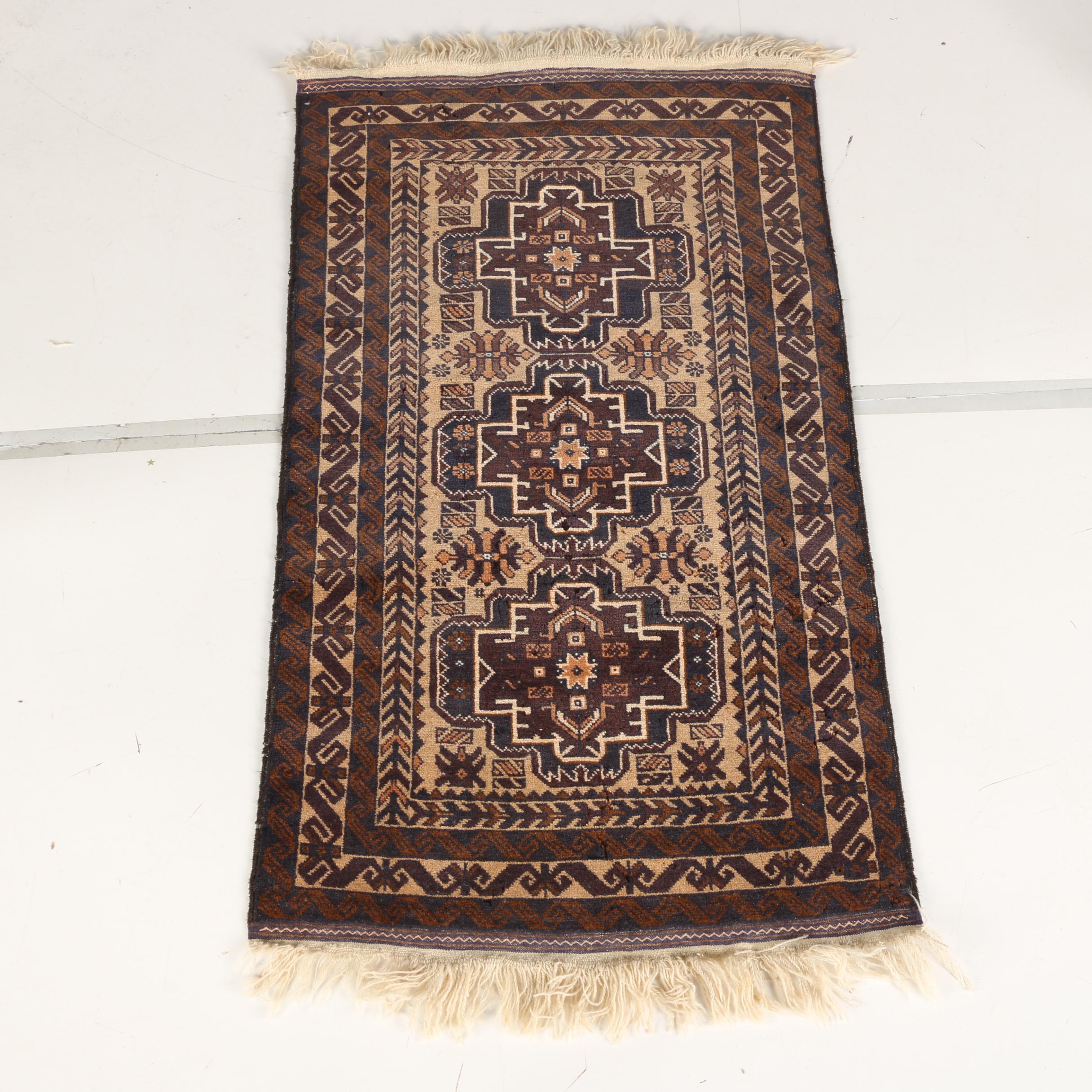 Hand-Knotted Pakistani Tribal Area Rug