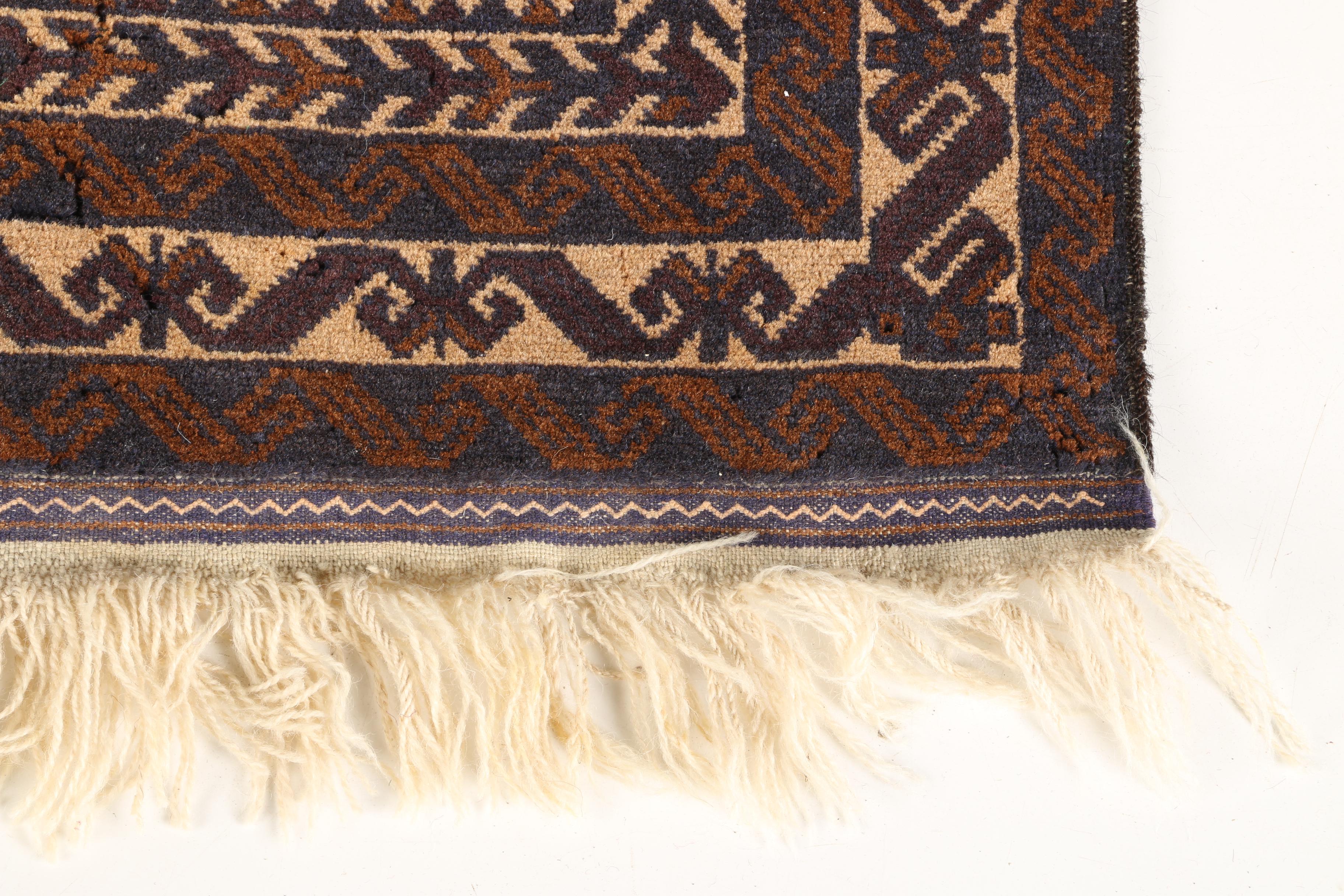 Hand-Knotted Pakistani Tribal Area Rug