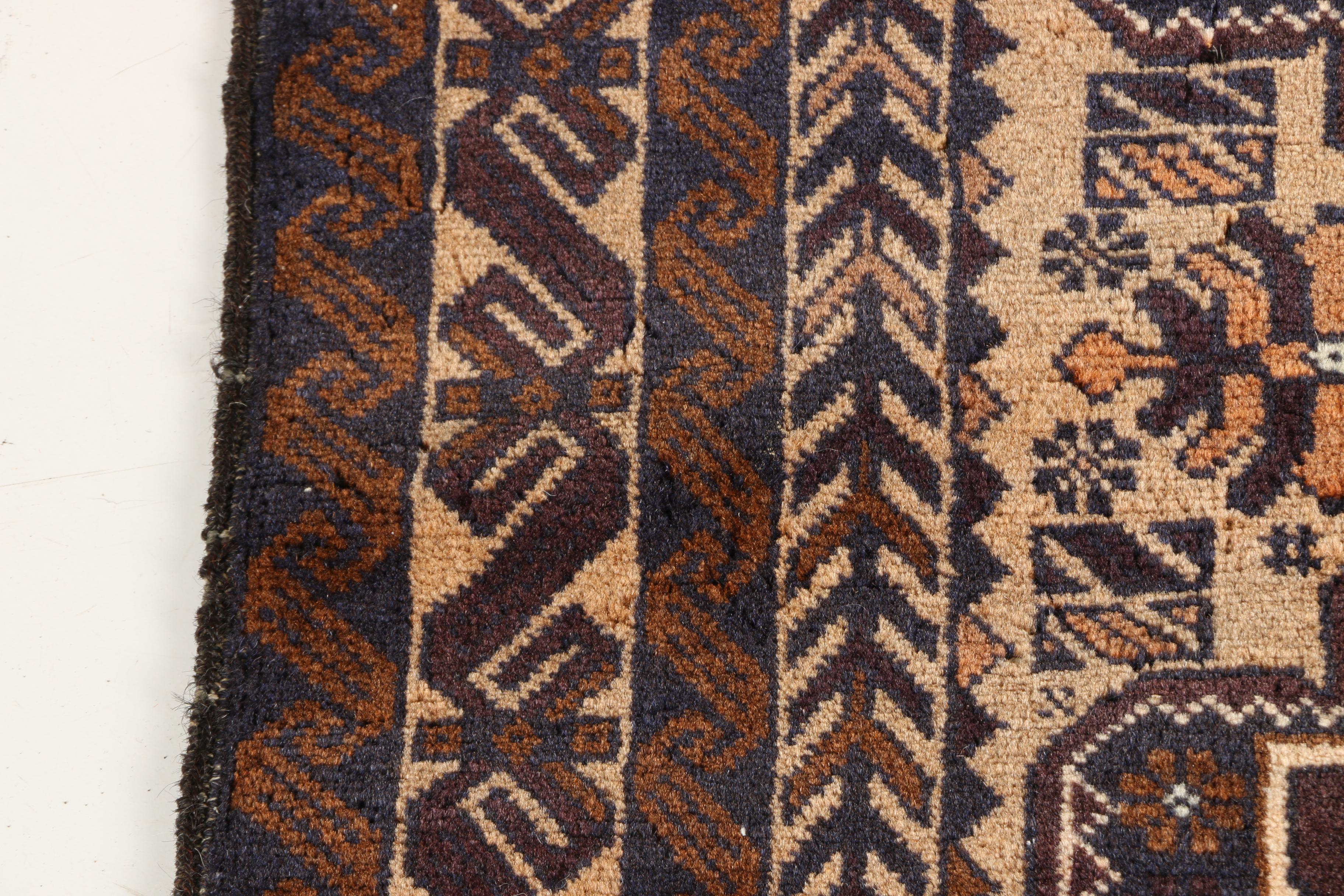 Hand-Knotted Pakistani Tribal Area Rug