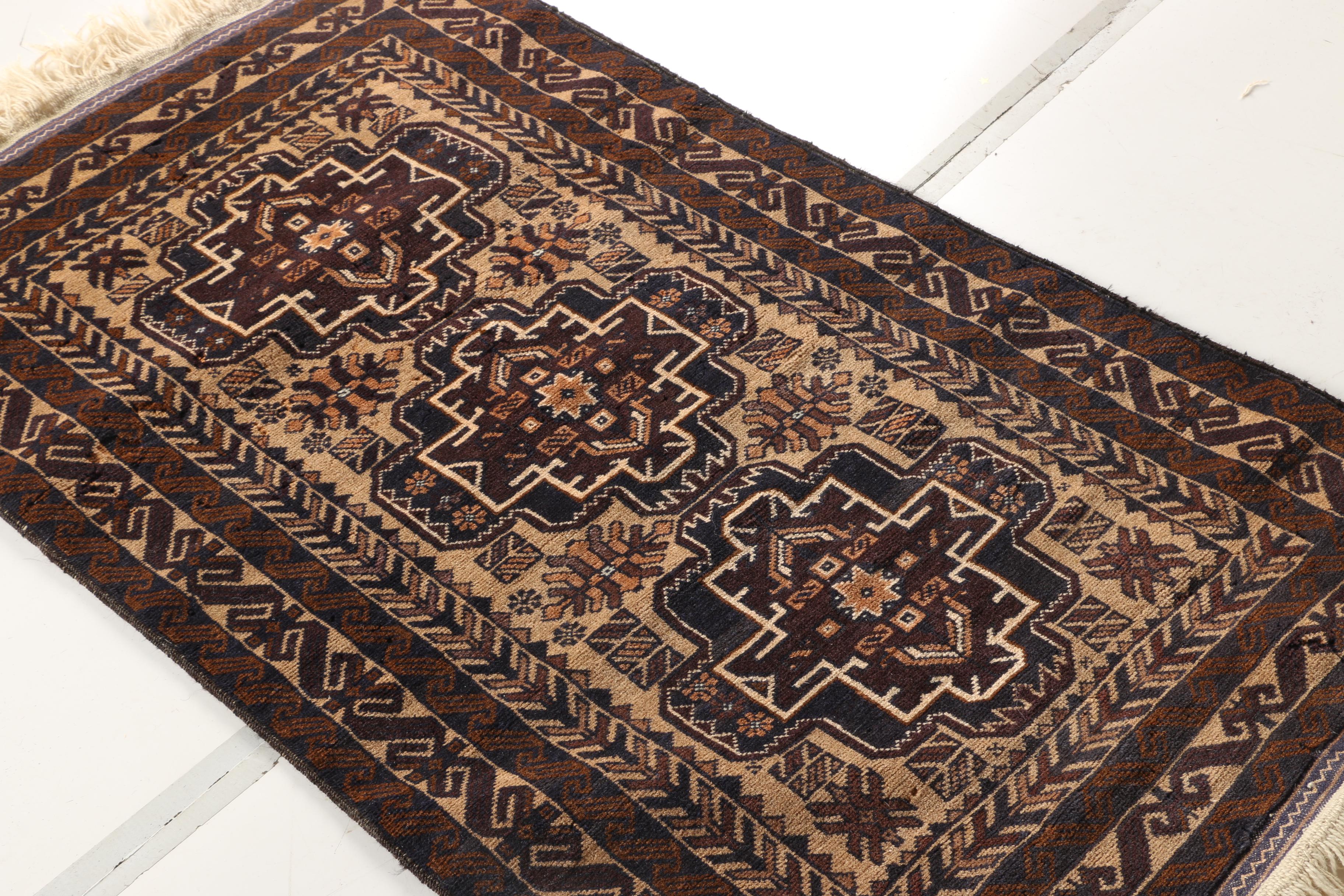 Hand-Knotted Pakistani Tribal Area Rug
