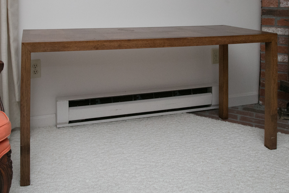 Burl Inlaid Parsons Table