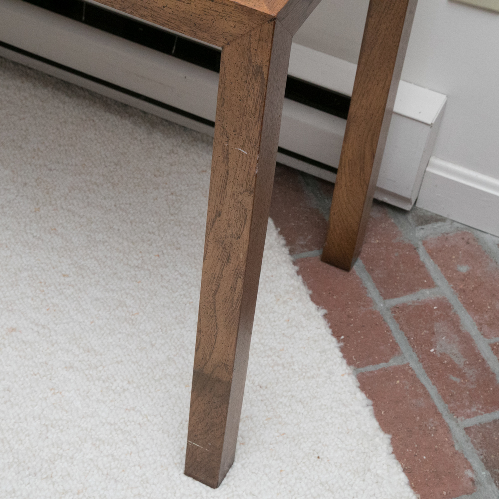 Burl Inlaid Parsons Table