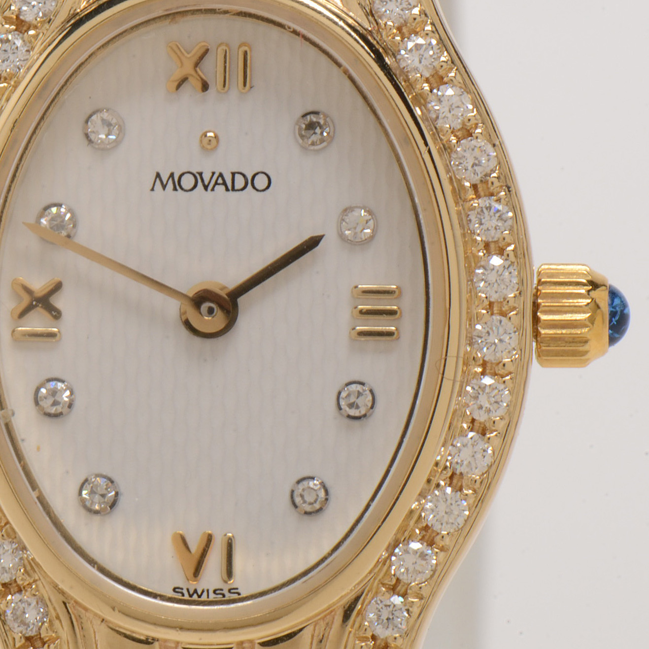 Women's Movado 14K Yellow Gold Diamond Swiss Made Watch