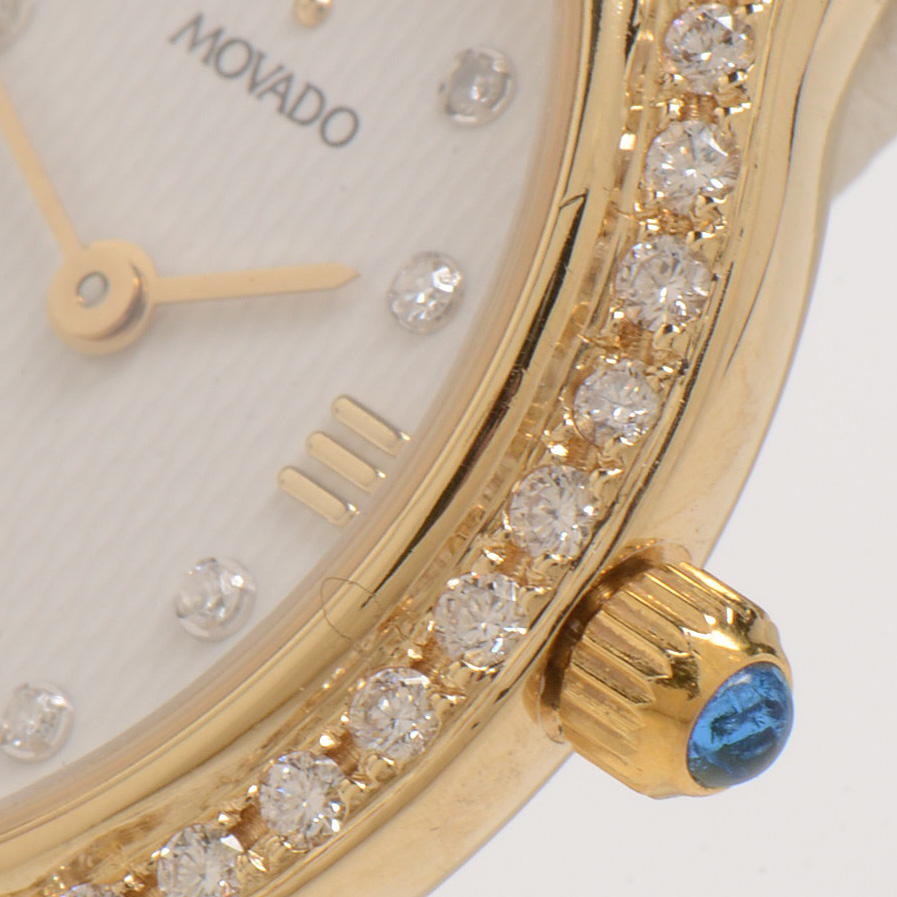 Women's Movado 14K Yellow Gold Diamond Swiss Made Watch