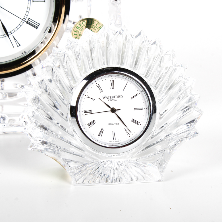 Two Waterford Crystal Clocks