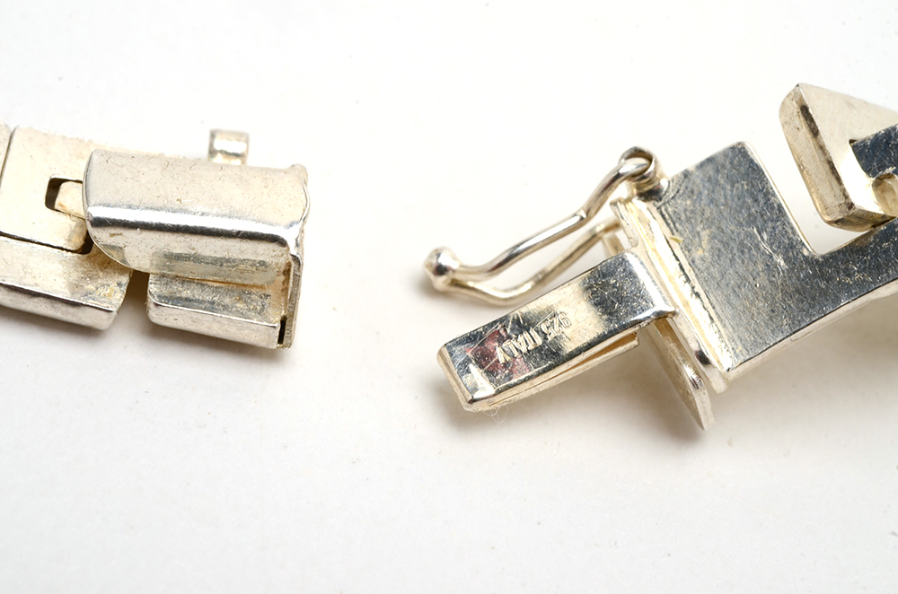 Sterling Silver Greek Key Necklace and Bracelet