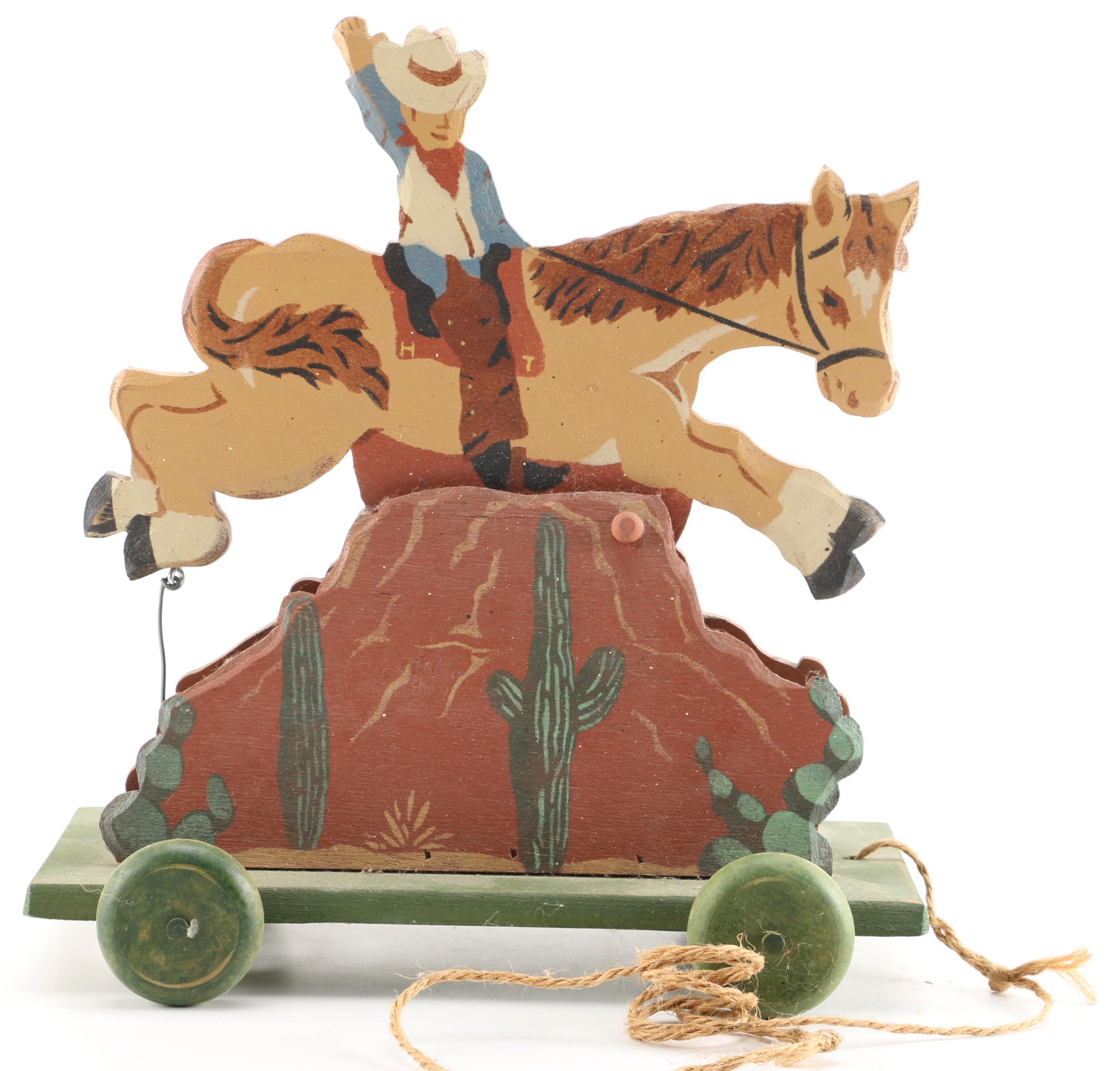 Heritage Toys Vintage Cowboy Pull Toy
