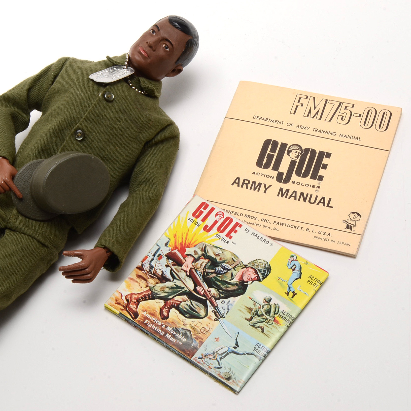 Vintage 1st issue 1965 Hasbro GI Joe African American "Action Soldier"