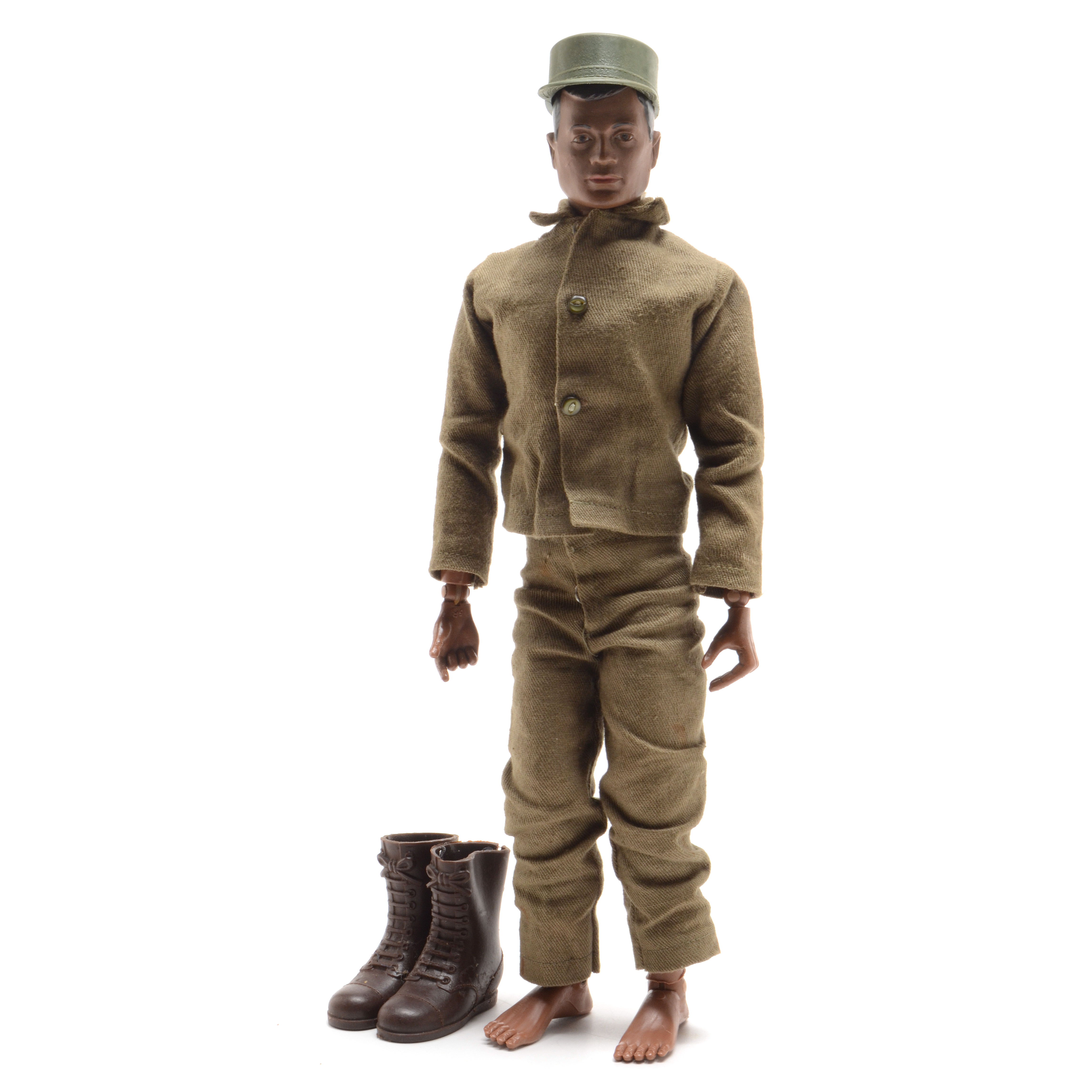 Rare Double TM 1965 Vintage African American GI Joe "Action Soldier"