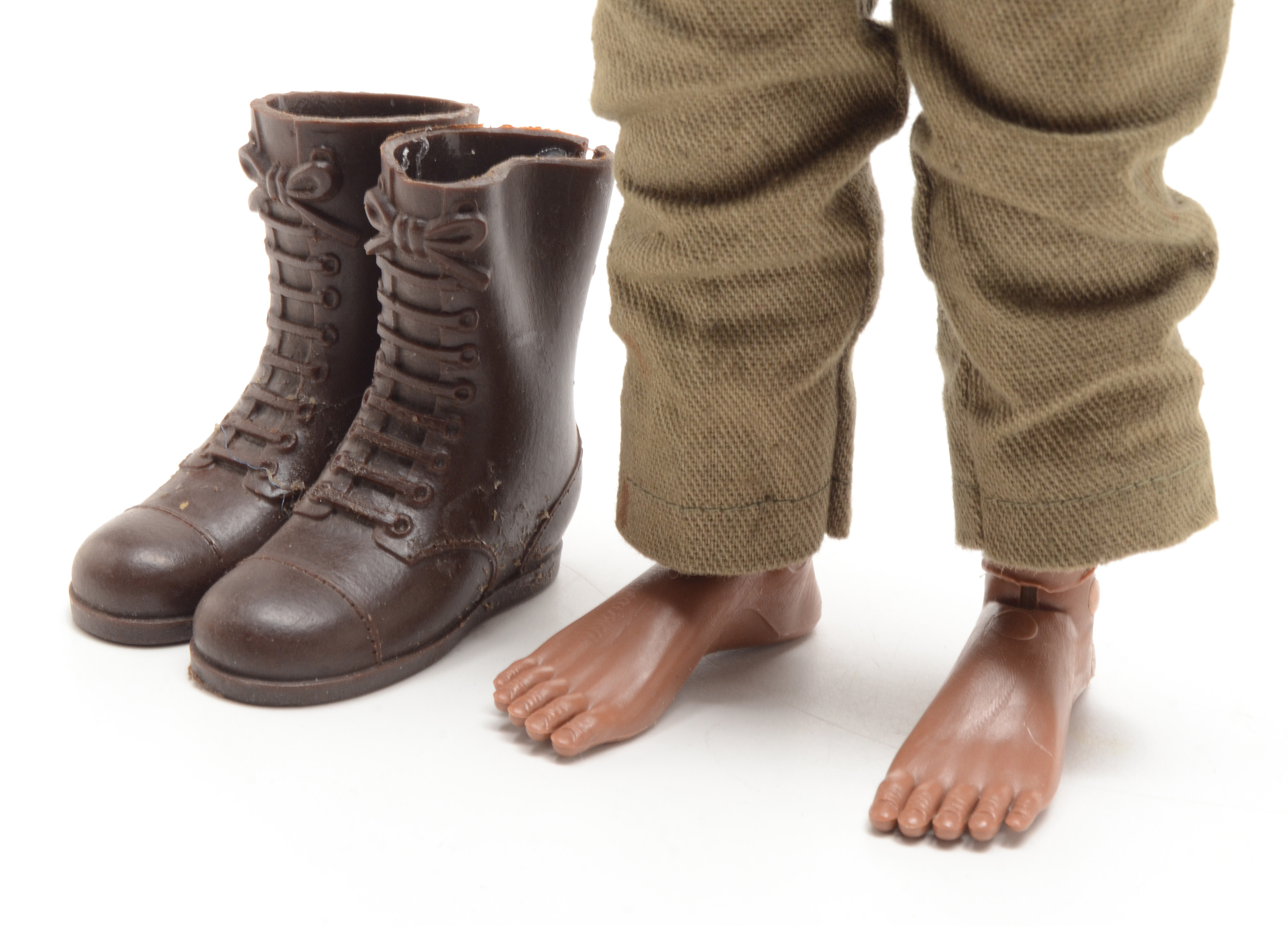 Rare Double TM 1965 Vintage African American GI Joe "Action Soldier"