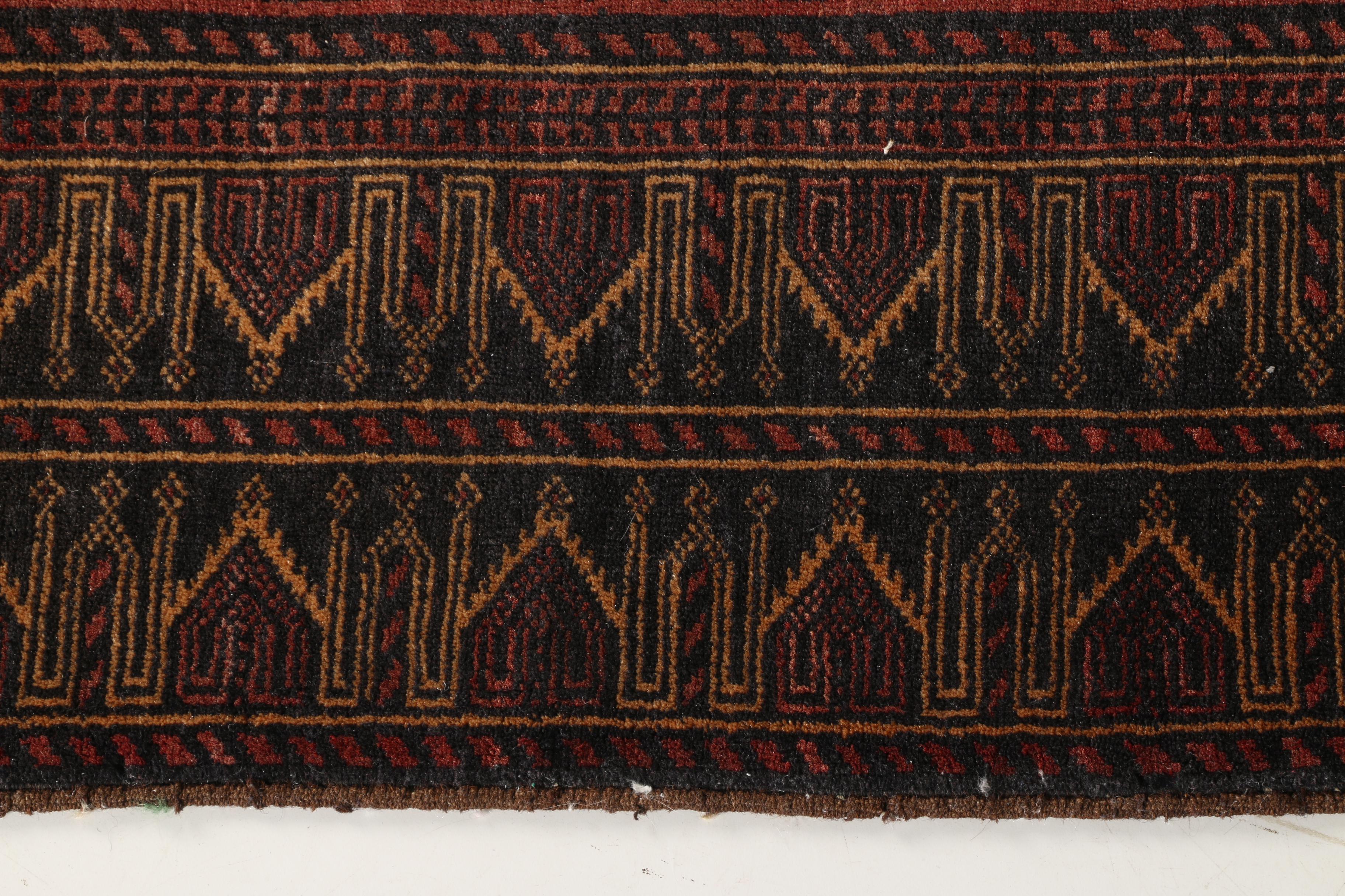 Hand-Knotted Bokhara-Style Wool Area Rug