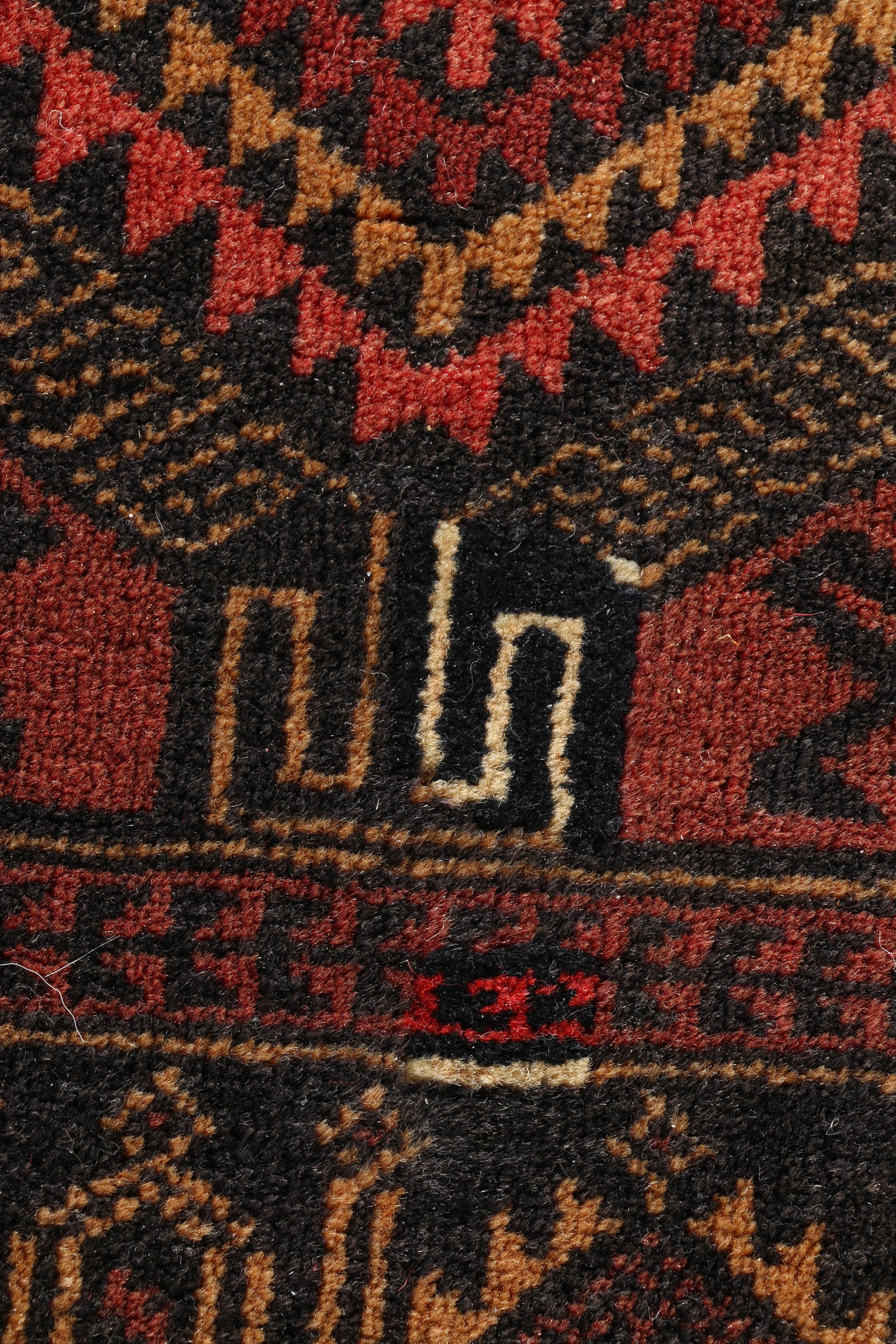 Hand-Knotted Bokhara-Style Wool Area Rug