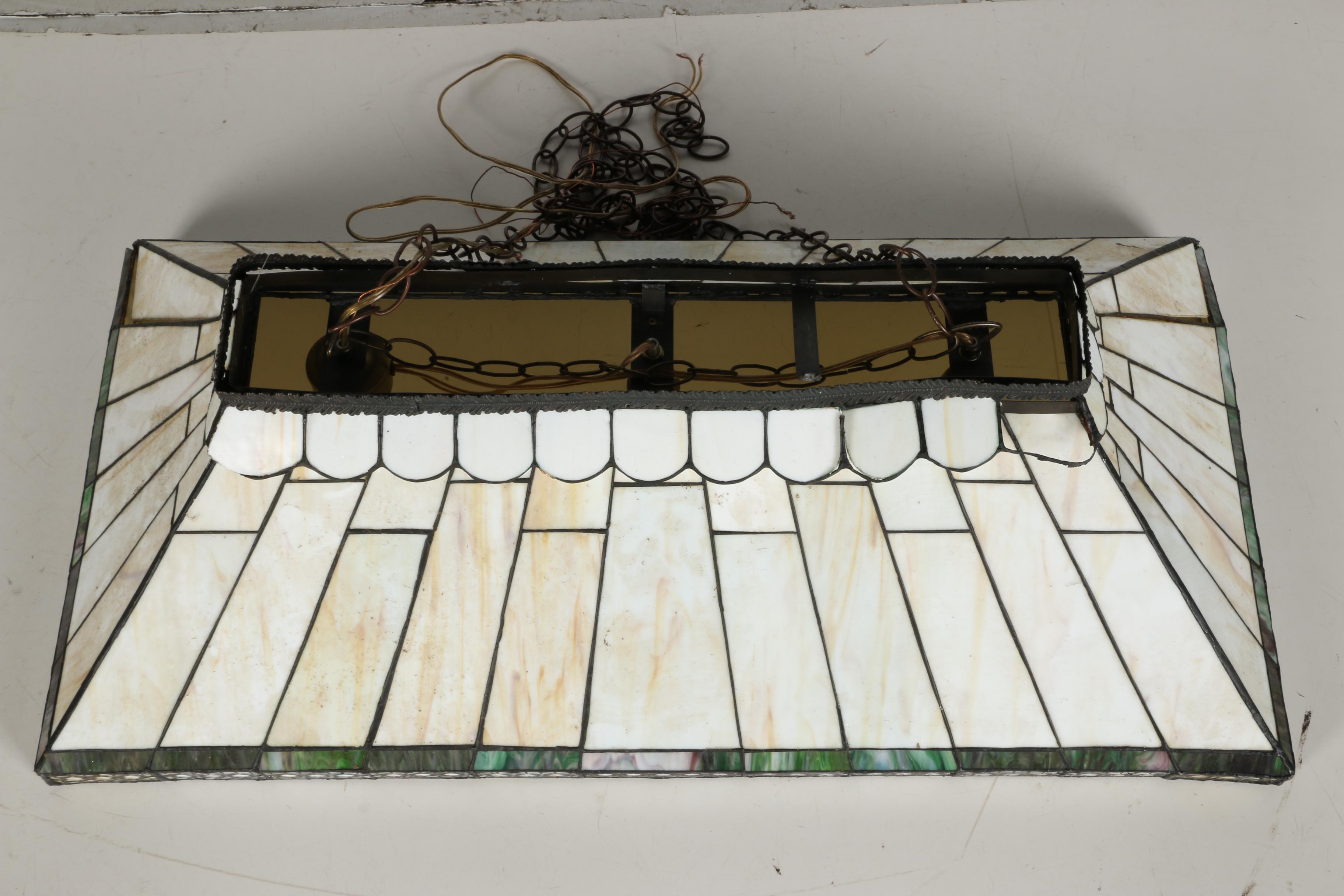 Vintage Tiffany Style Pool Table Light