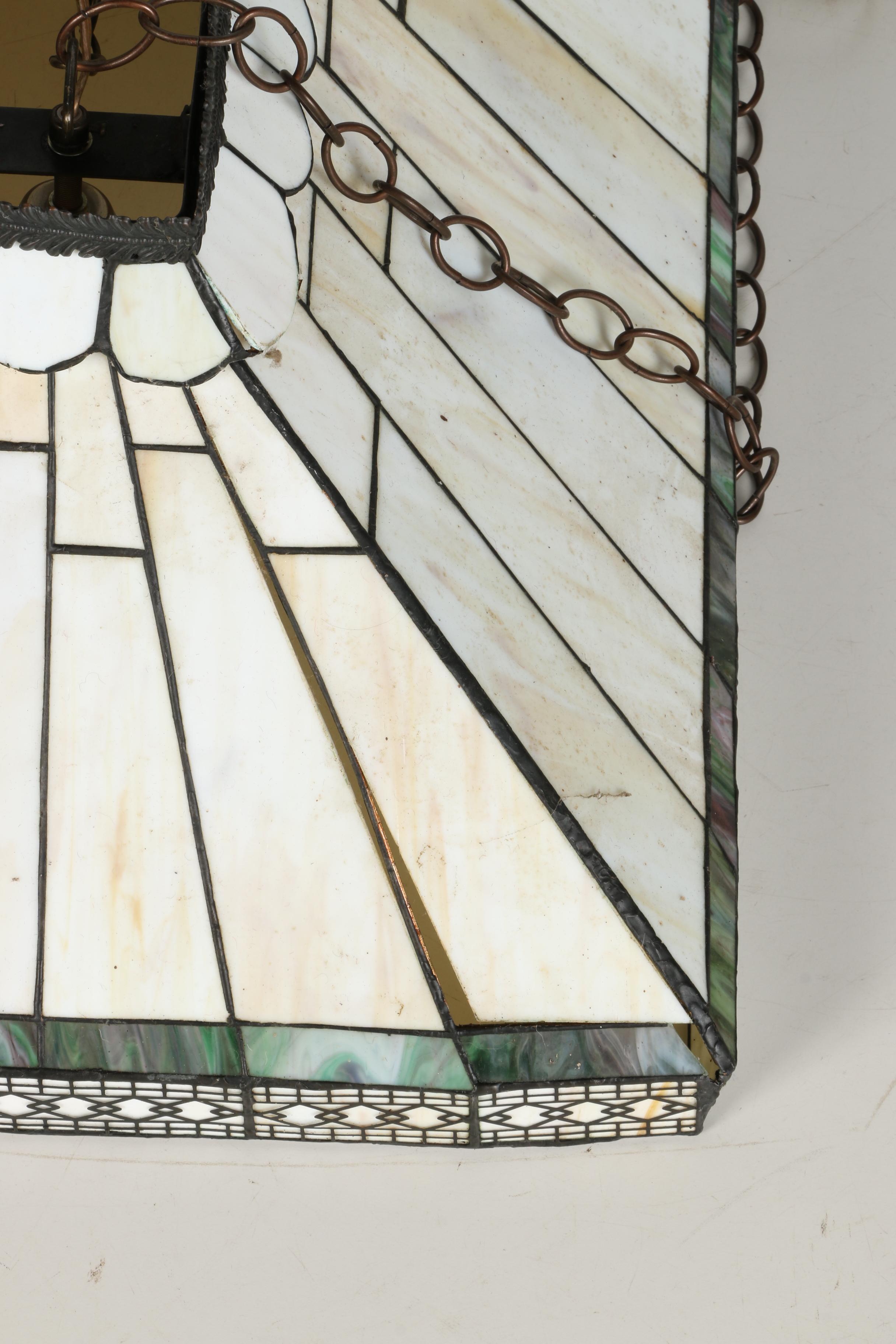 Vintage Tiffany Style Pool Table Light