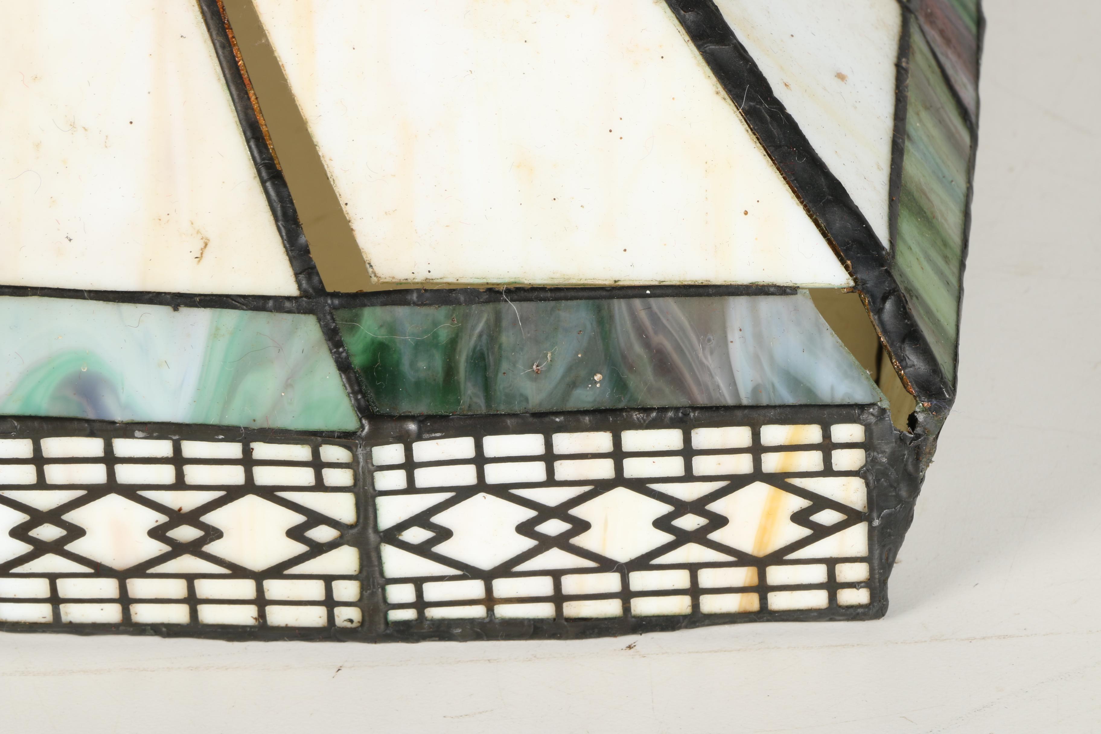 Vintage Tiffany Style Pool Table Light