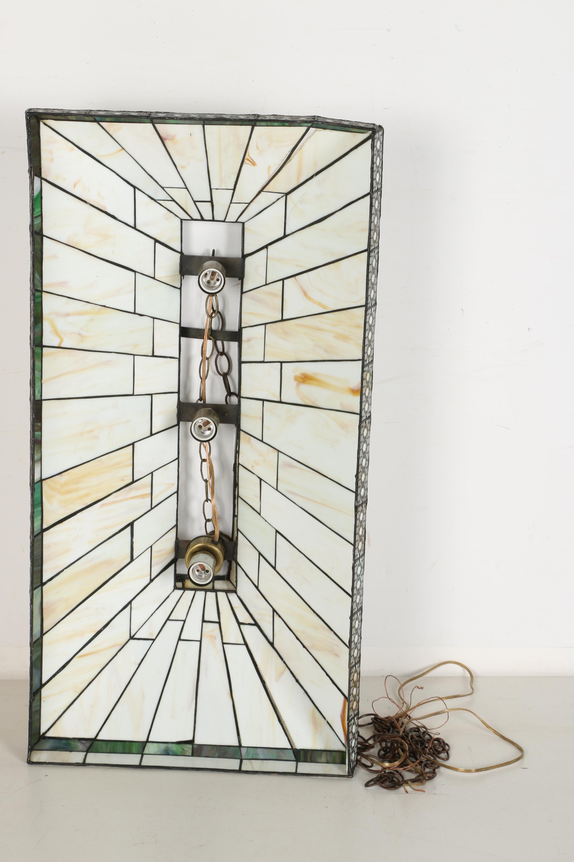 Vintage Tiffany Style Pool Table Light