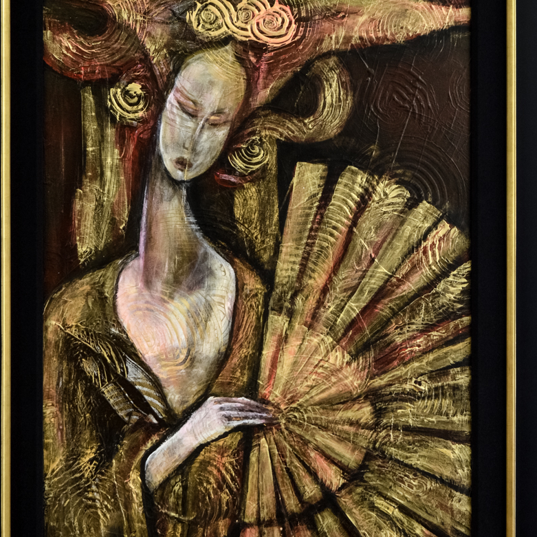 Nadia Volna Signed Original Acrylic Painting on Canvas