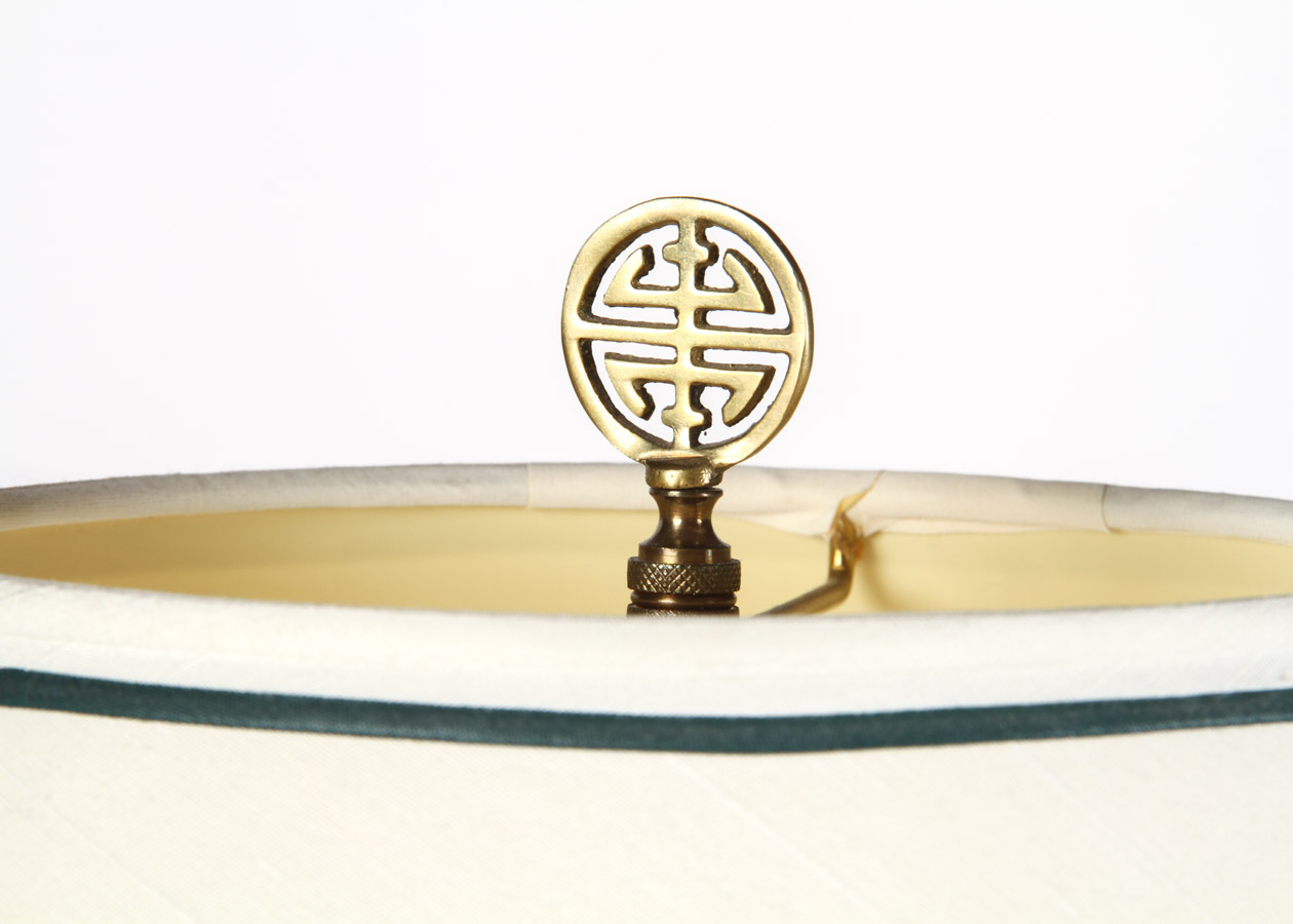 Asian-Inspired Brass Table Lamp