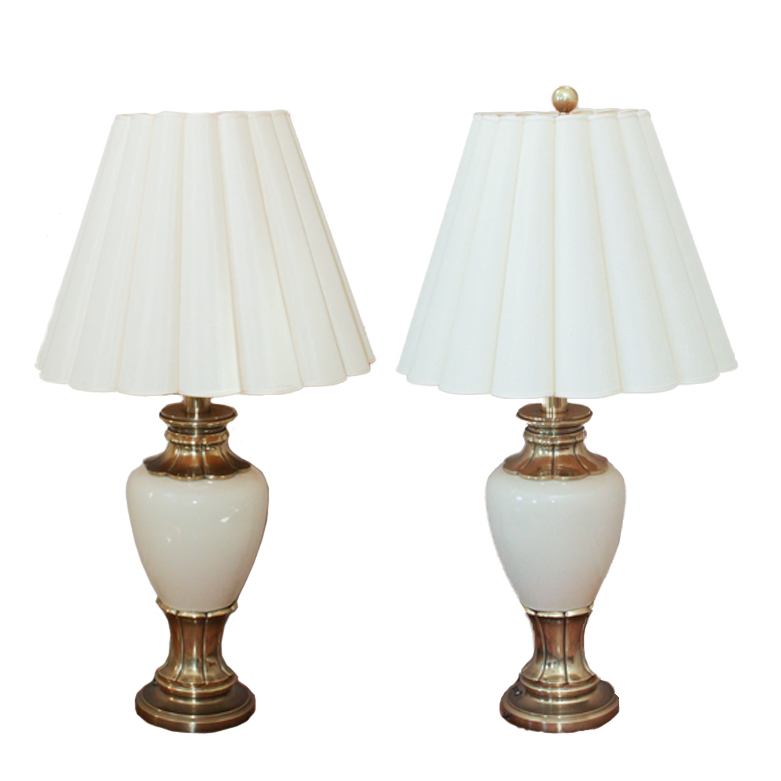 Pair of Brass Table Lamps