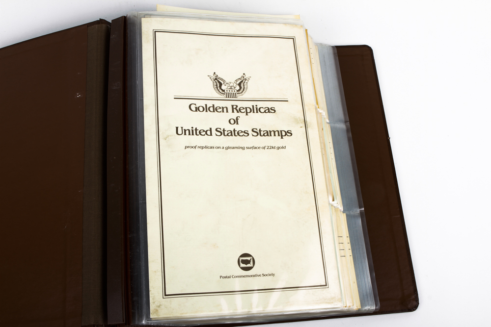 Golden Replicas of United States Stamps, 22kt gold