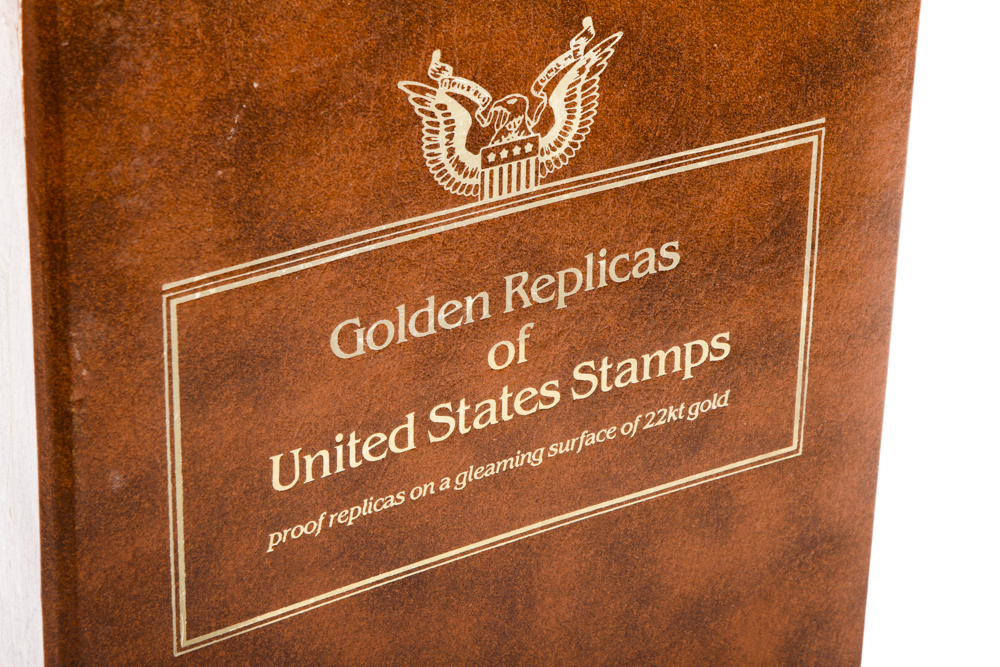 Golden Replicas of United States Stamps, 22kt gold