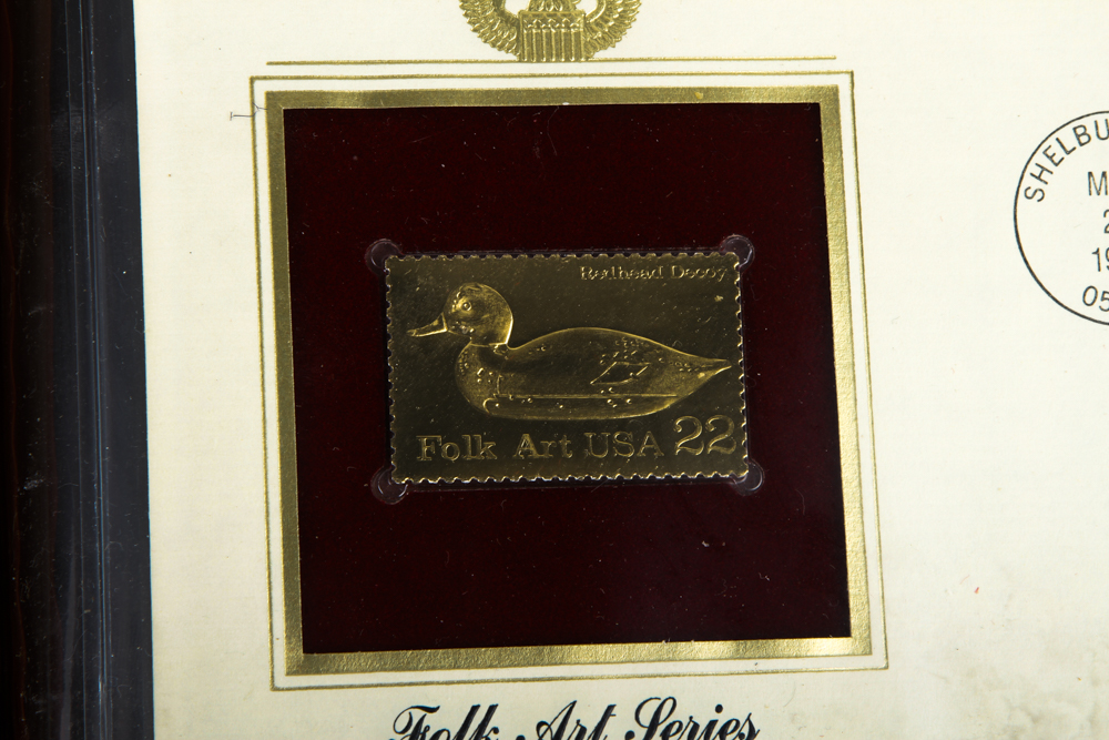 Golden Replicas of United States Stamps, 22kt gold
