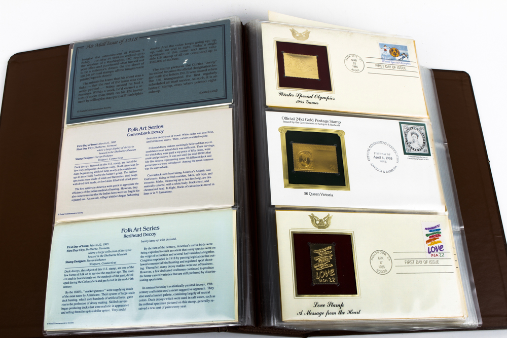 Golden Replicas of United States Stamps, 22kt gold