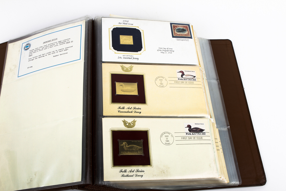 Golden Replicas of United States Stamps, 22kt gold
