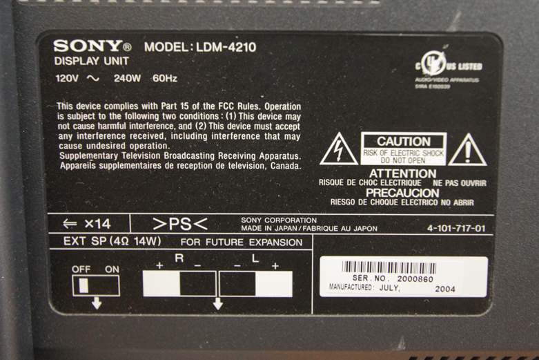 42" LCD Sony Wega Flat Screen Television