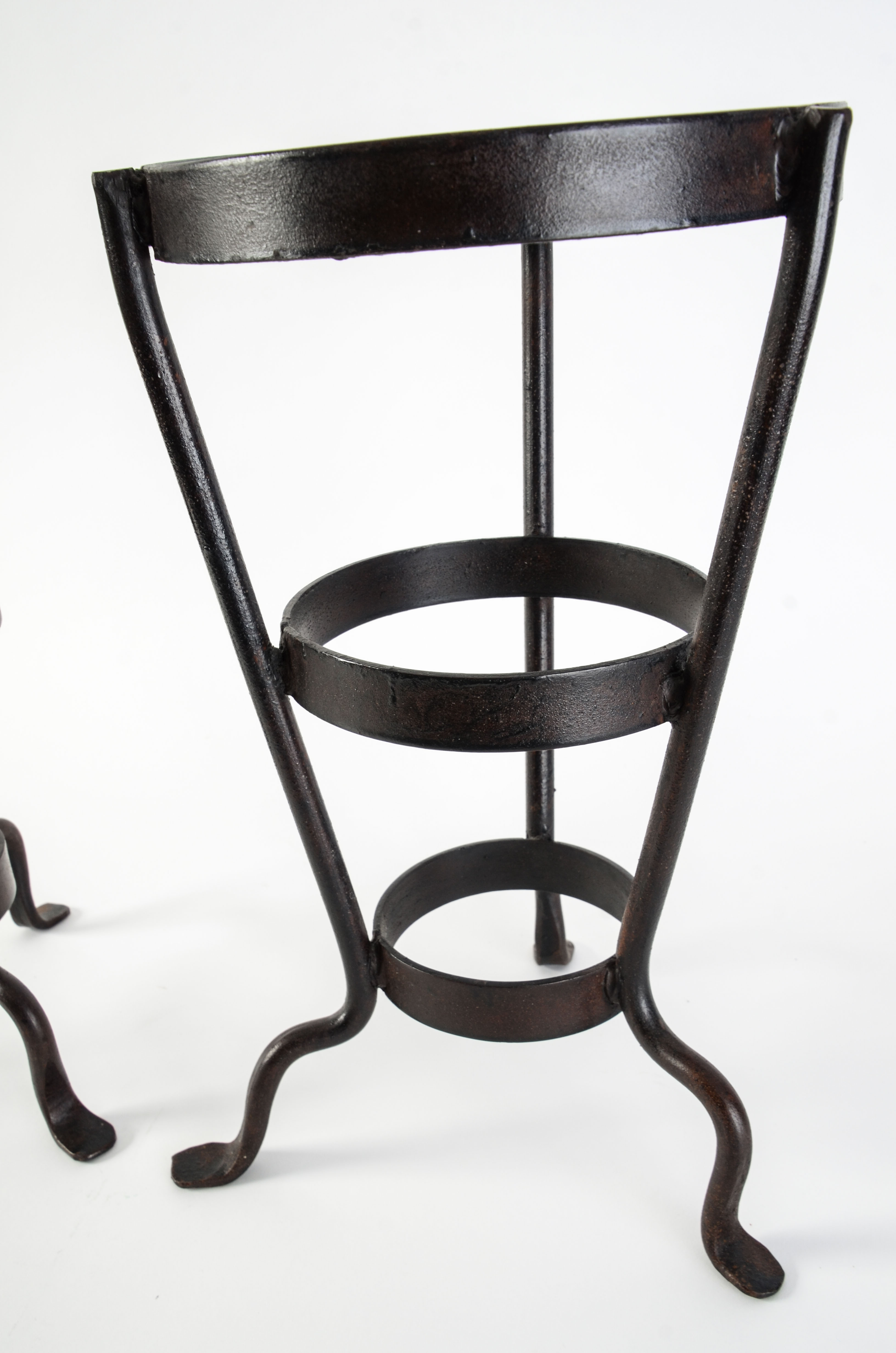 Wrought Iron and Glass Plant Stands