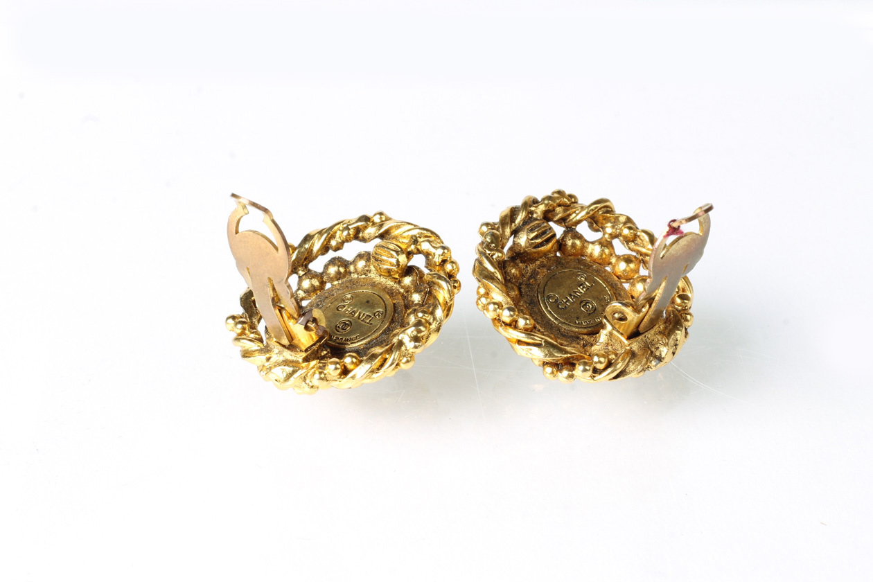 Vintage Chanel Clip On Earrings