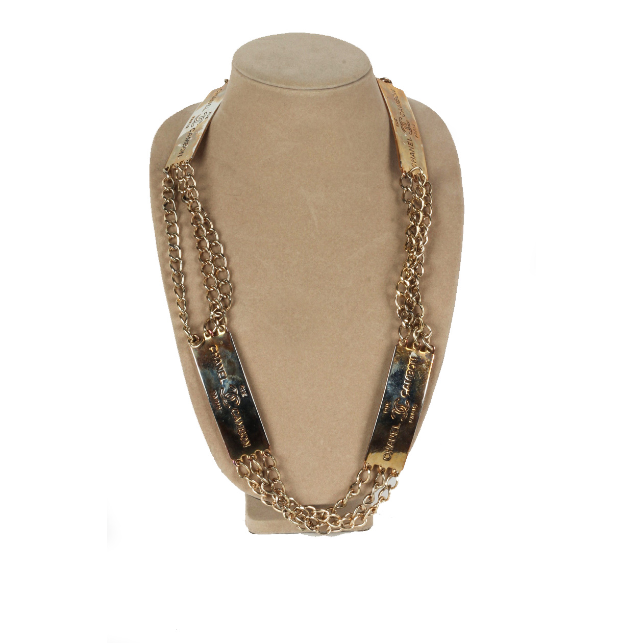 Gold Tone Reurposed Chanel Necklace