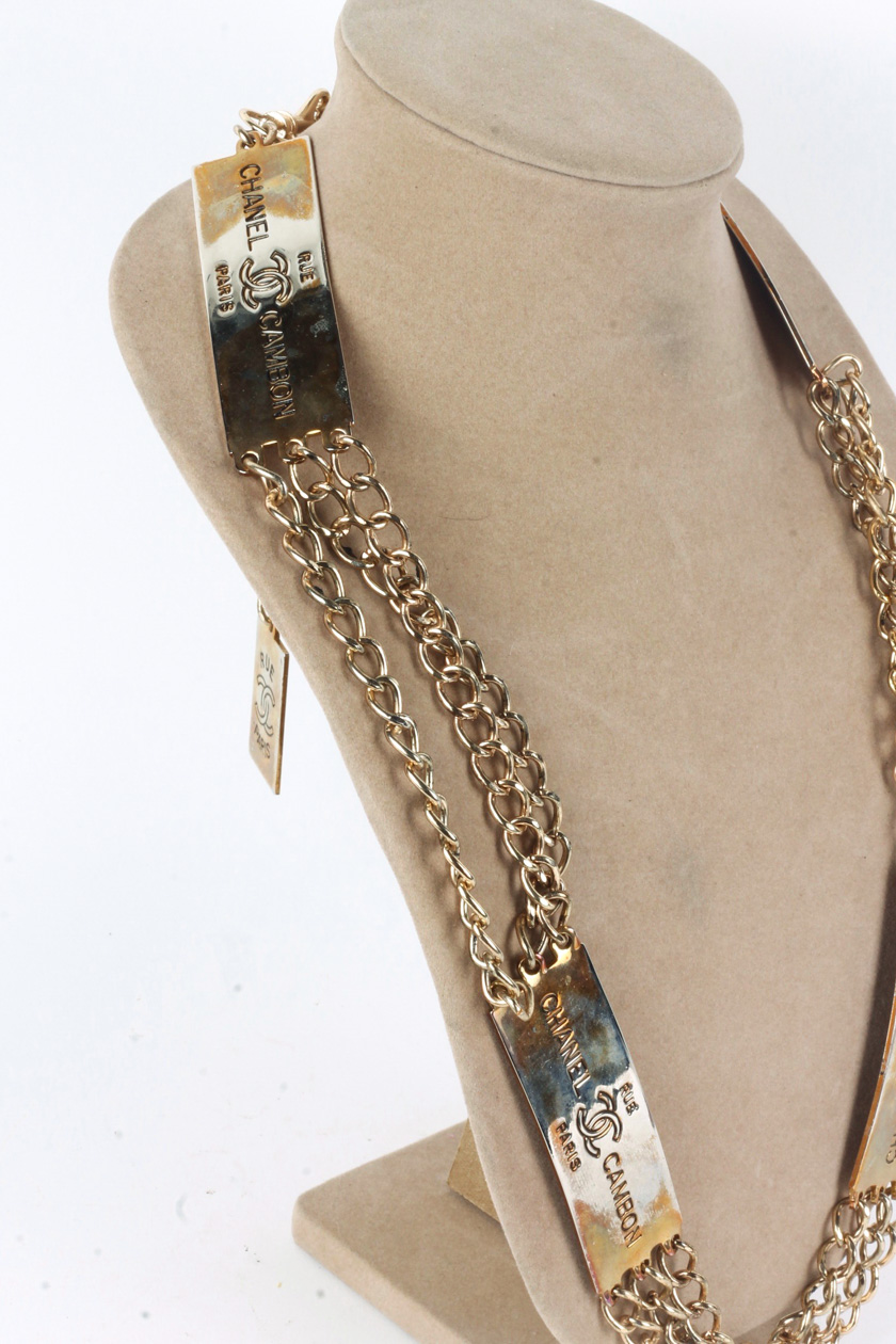 Gold Tone Reurposed Chanel Necklace