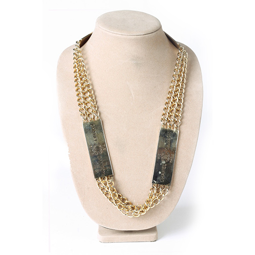 Chanel Gold Tone Multi-Strand Chain Necklace