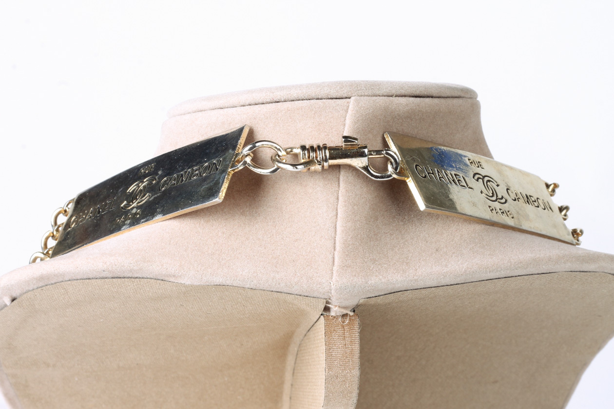 Chanel Gold Tone Multi-Strand Chain Necklace