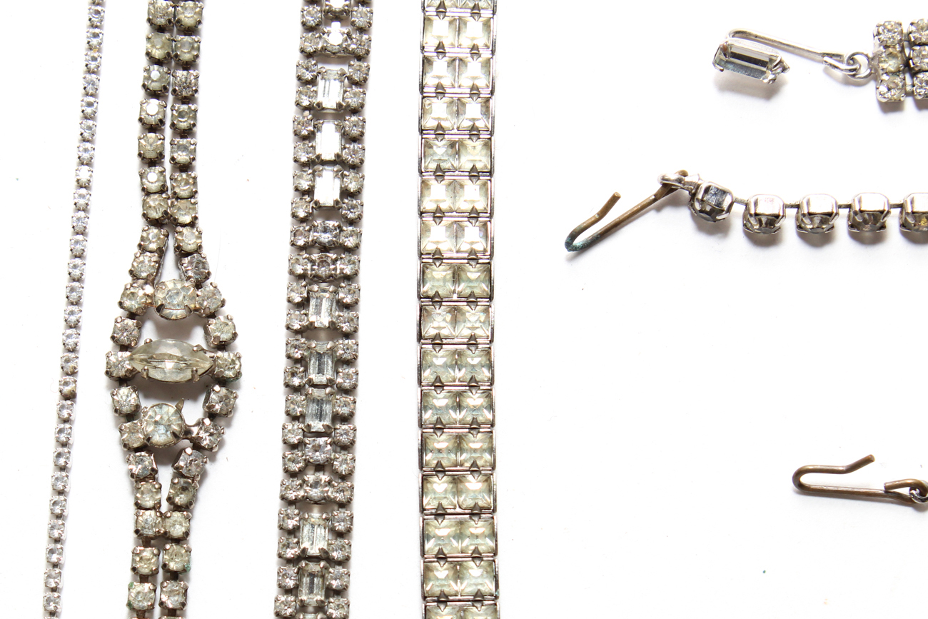 Art Deco Inspired Rhinestone Costume Jewelry