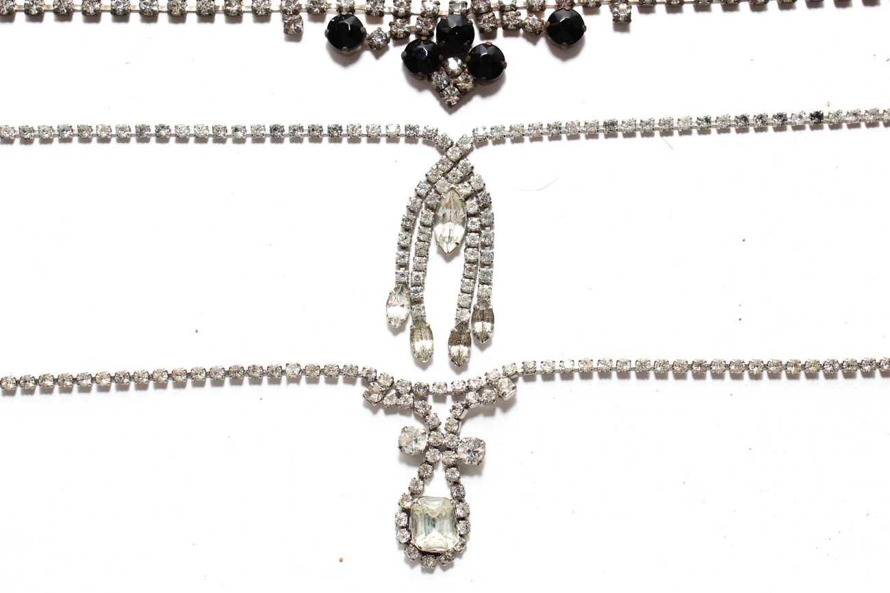 Art Deco Inspired Rhinestone Costume Jewelry