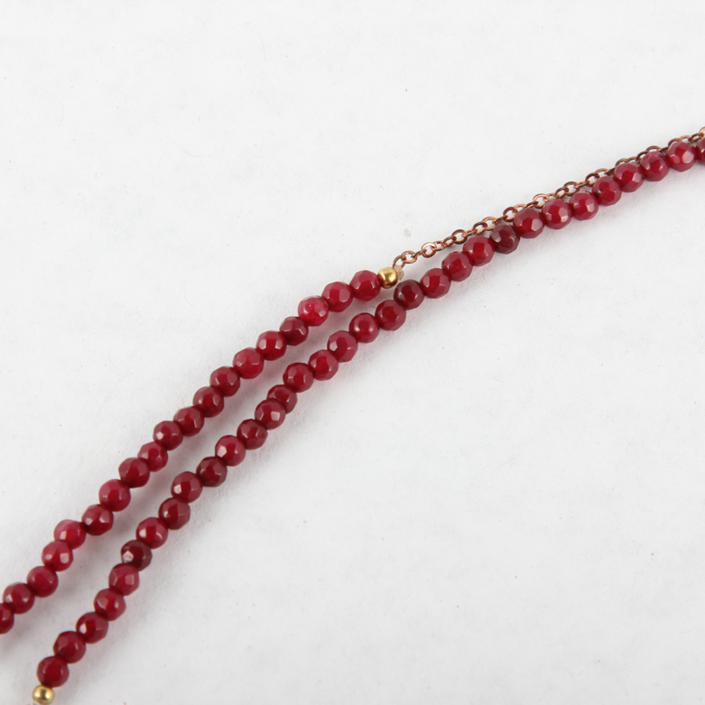 Garnet and Cultured Pearl Necklace