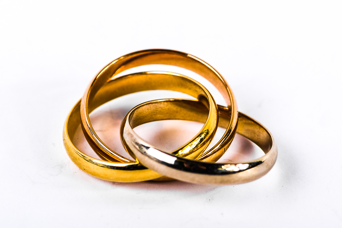 Trinity de Cartier 18K Tri-Color Gold Band