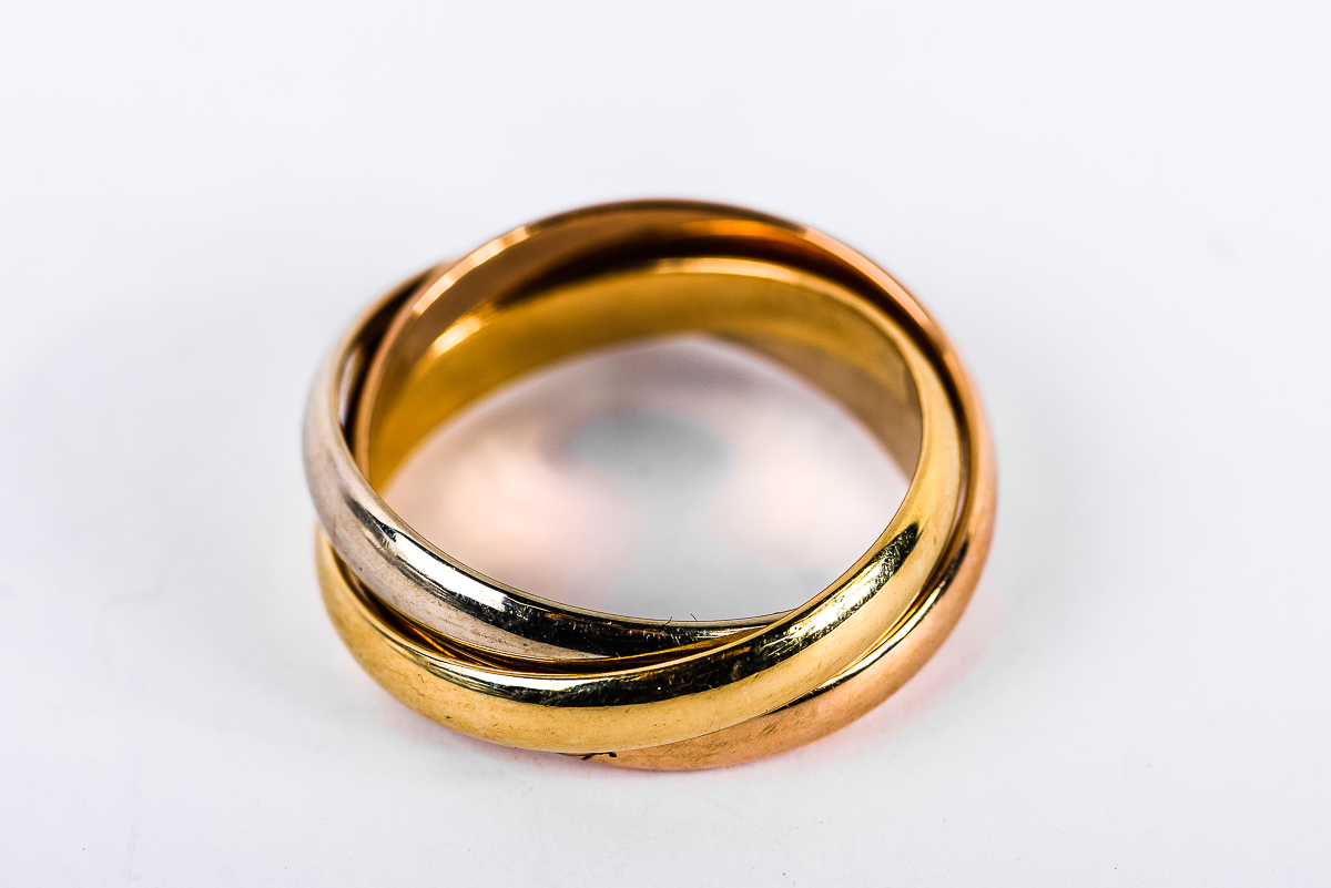 Trinity de Cartier 18K Tri-Color Gold Band