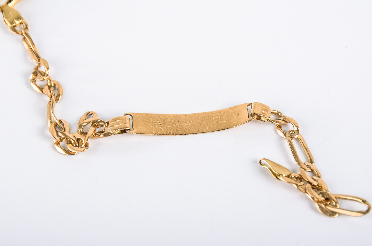 Vintage 14K Yellow Gold ID Bracelet