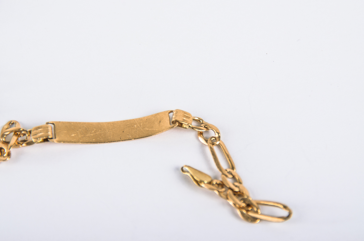 Vintage 14K Yellow Gold ID Bracelet